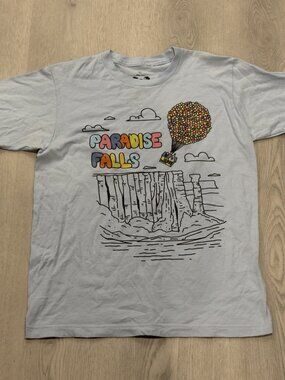 Disney Pixar Up Paradise Falls Balloon House Graphic T-Shirt Size L